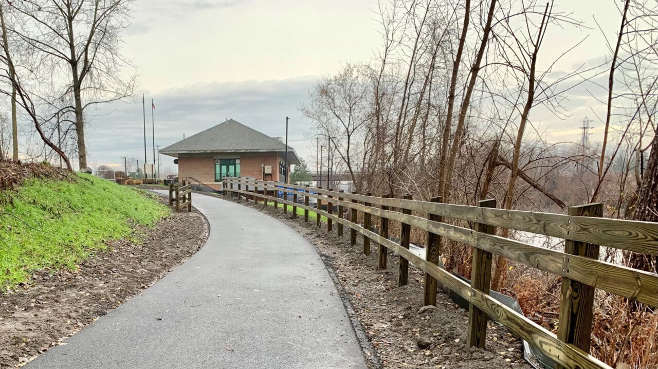 A photograph of a trail