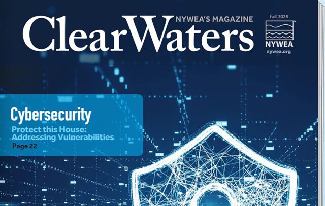 The cover of New York Water Environment Association's ClearWaters magazine, Fall 2025 issue