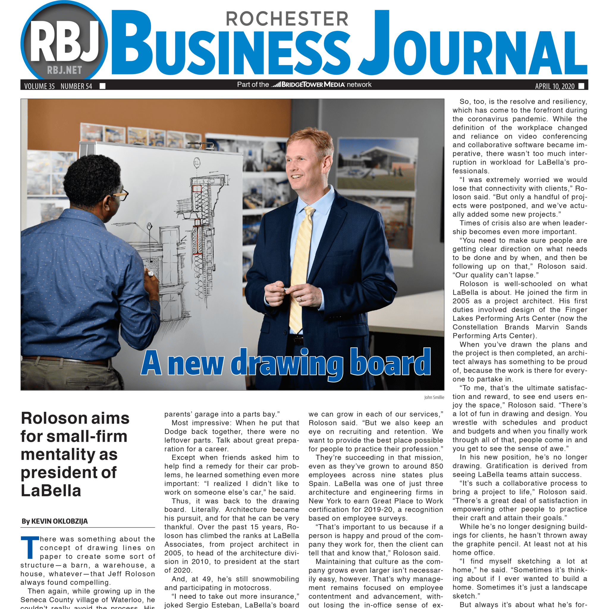 Jim Roloson LaBella President Jeff Roloson Featured in the Rochester Business ...