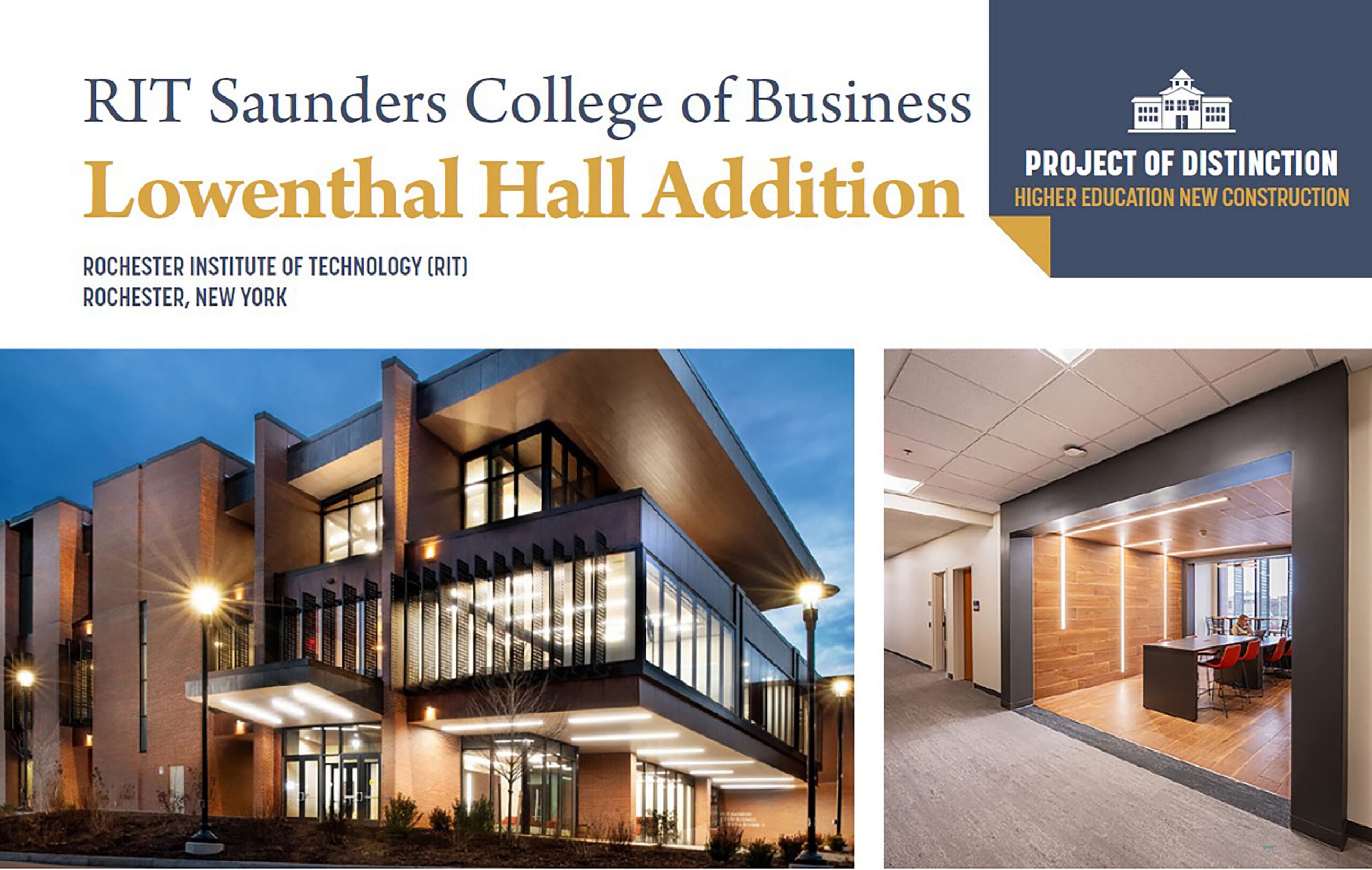 Slaughter Hall Rit RIT Lowenthal Hall Addition Named Project of Distinction by ...