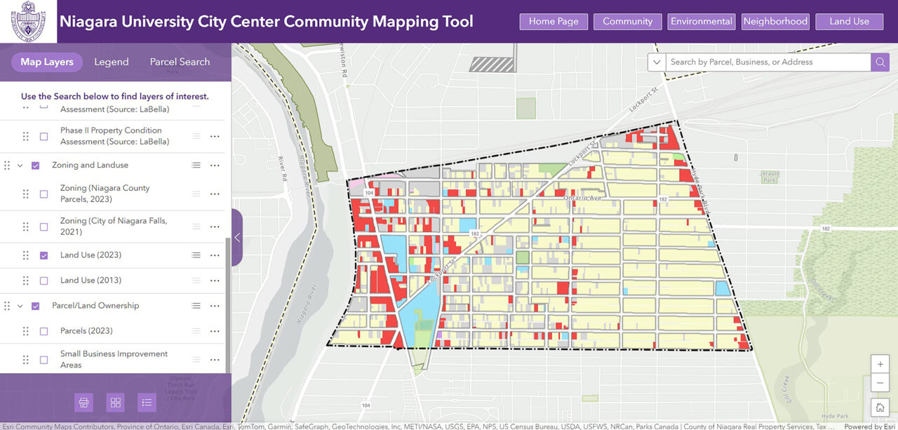 Screenshot of an online interactive community mapping tool.