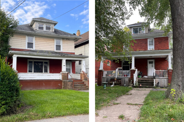 Houses of varying condition in the Mid-City neighborhood of Niagara Falls, NY