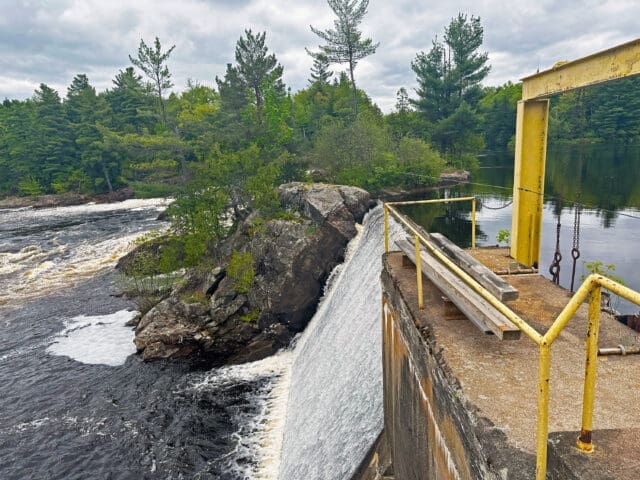 A photograph of a dam