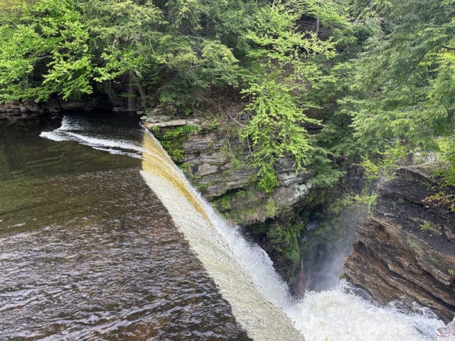A photograph of a dam