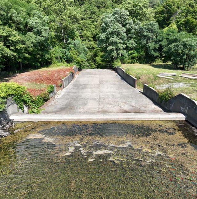 A photograph of the Fredonia Reservoir dam
