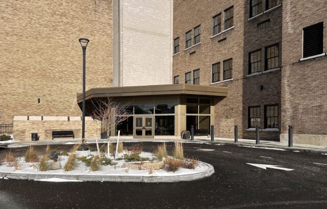A photograph of the exterior of a building