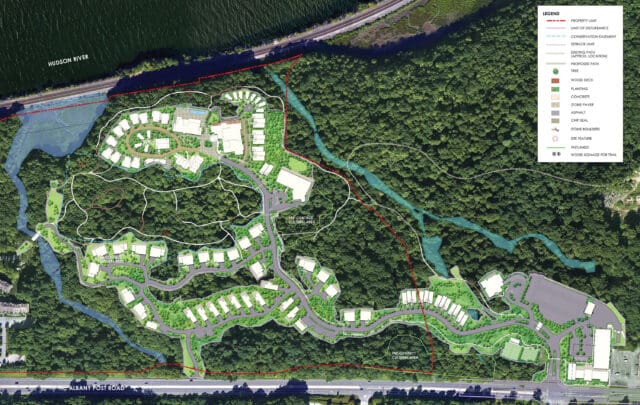 A site plan for One&Only Hudson Valley